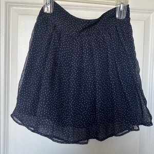 GAP Dark Blue and White Geometric Skirt • Size 1
